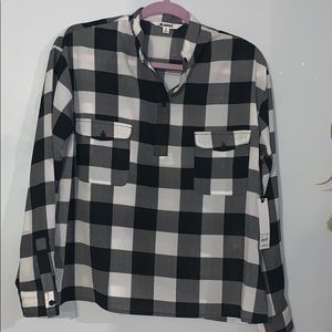 Black and white checkered shirt